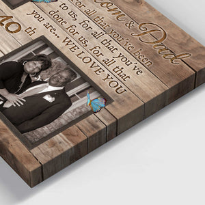 40th Wedding Anniversary Gift For Parents, Personalized Canvas Print Gift For Couple Anniversary