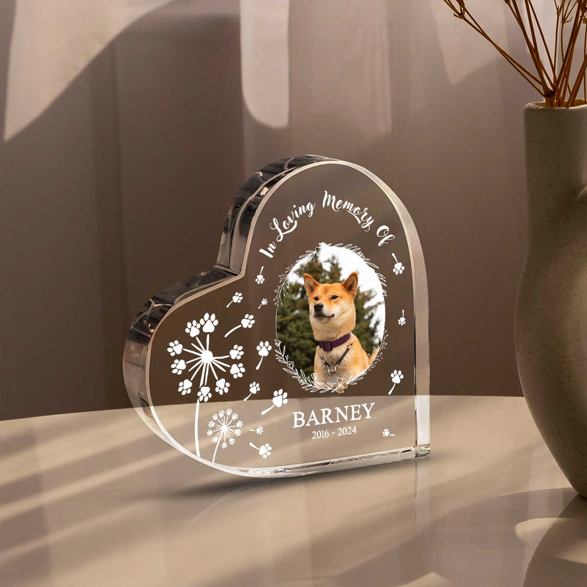 In Loving Memory Of Personalized Heart Shape Plaque Custom Pet Memorial, Dog Memorial Acrylic Plaque, Pet Remembrance Gift, Dog Keepsake Plaque, Sympathy Sign stunning-gift-store-acrylic-wall-art-heart-acrylic-in-loving-memory-of-1_optimized.jpg
