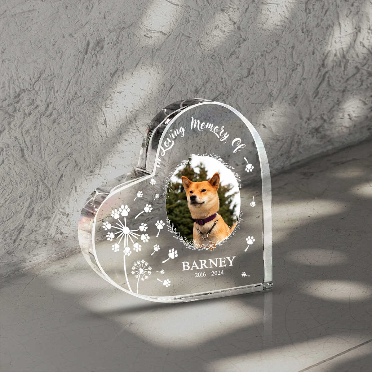 In Loving Memory Of Personalized Heart Shape Plaque Custom Pet Memorial, Dog Memorial Acrylic Plaque, Pet Remembrance Gift, Dog Keepsake Plaque, Sympathy Sign stunning-gift-store-acrylic-wall-art-heart-acrylic-in-loving-memory-of_optimized.jpg