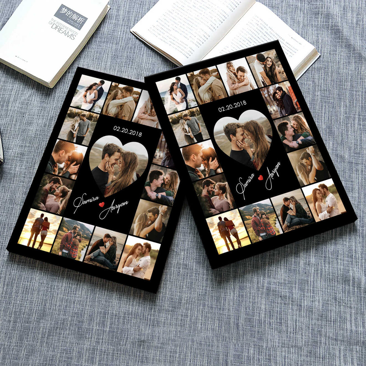 Personalized Photo Collage Canvas, Engagement Gift, Wedding Gift, Anniversary Gift, Gift for Couples, Photos on Canvas, Marriage Anniversary Collage