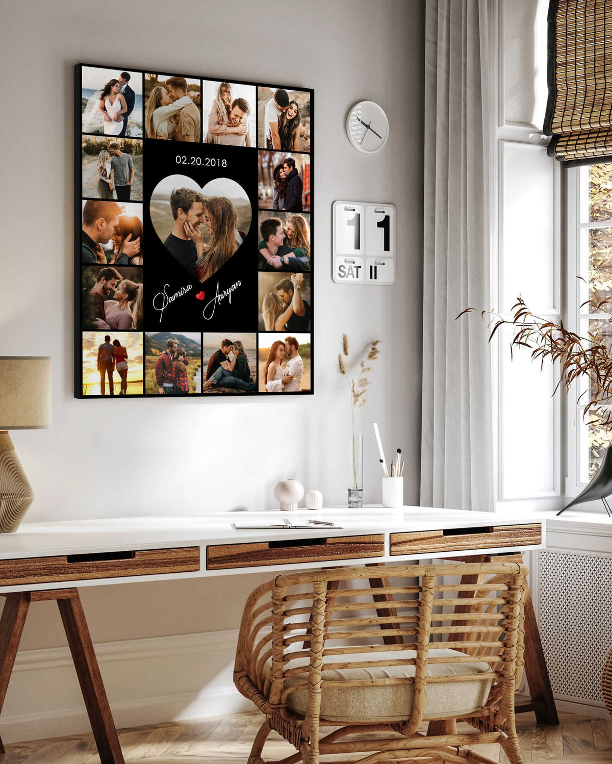 Personalized Photo Collage Canvas, Engagement Gift, Wedding Gift, Anniversary Gift, Gift for Couples, Photos on Canvas, Marriage Anniversary Collage