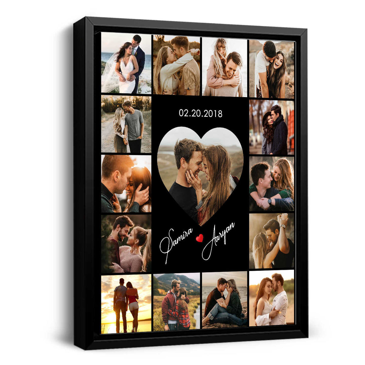 Personalized Photo Collage Canvas, Engagement Gift, Wedding Gift, Anniversary Gift, Gift for Couples, Photos on Canvas, Marriage Anniversary Collage