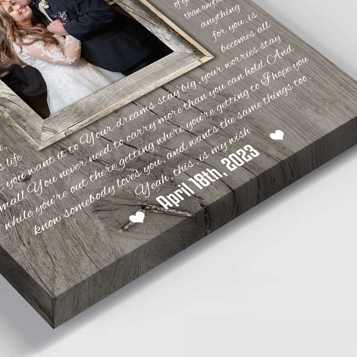 Father Daughter Dance Photo Canvas Wall Art, Father of the Bride Rustic Wedding Gift