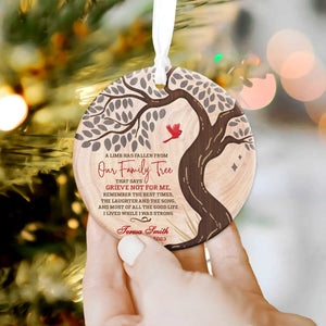 Memorial Christmas Ornaments, A Limb Has Fallen Loss Of Father Mother, Loss Of Brother Xmas Gift, Loss Of Loved One Remembrance Gifts