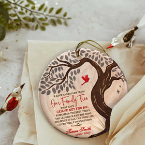 Memorial Christmas Ornaments, A Limb Has Fallen Loss Of Father Mother, Loss Of Brother Xmas Gift, Loss Of Loved One Remembrance Gifts