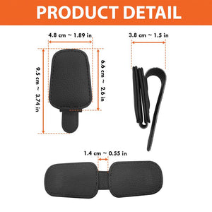 Custom Car Visor Sunglasses Holder, Personalized PU Leather Magnetic Glasses Clip,Car Decoration Gifts