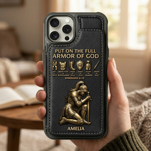 Put On The Full Amor Of God - Personalized Christian Wallet Phone Case