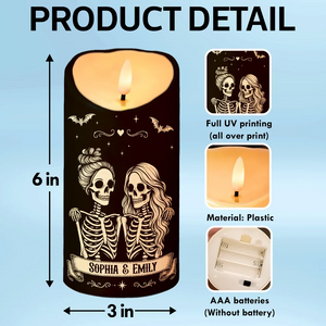 Besties Until We Die - Personalized Flameless Candle