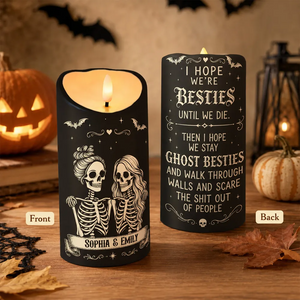 Besties Until We Die - Personalized Flameless Candle