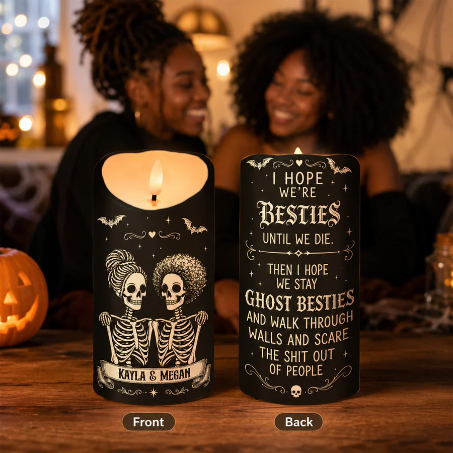 Besties Until We Die - Personalized Flameless Candle