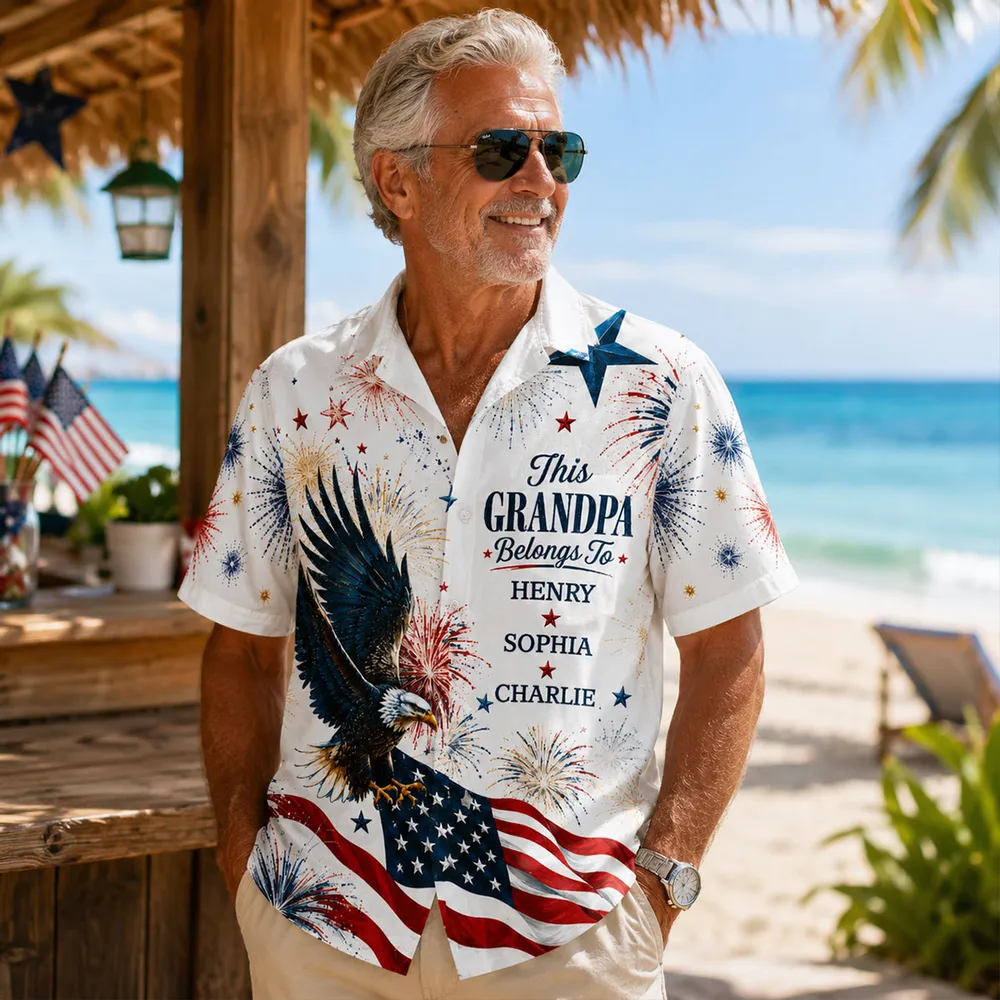 250 Years Of Freedom - Personalized Hawaiian Shirt - 4th July Gift For Men, Grandpas, Dads, Husband