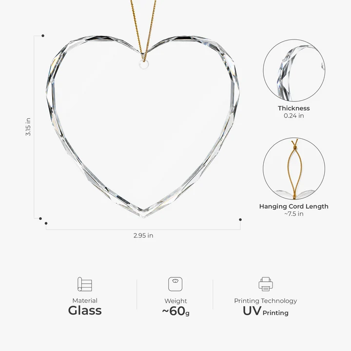First Christmas As Mr And Mrs Ocean Pearl Crystal Heart Ornament - Personalized Wedding Gifts for Couples