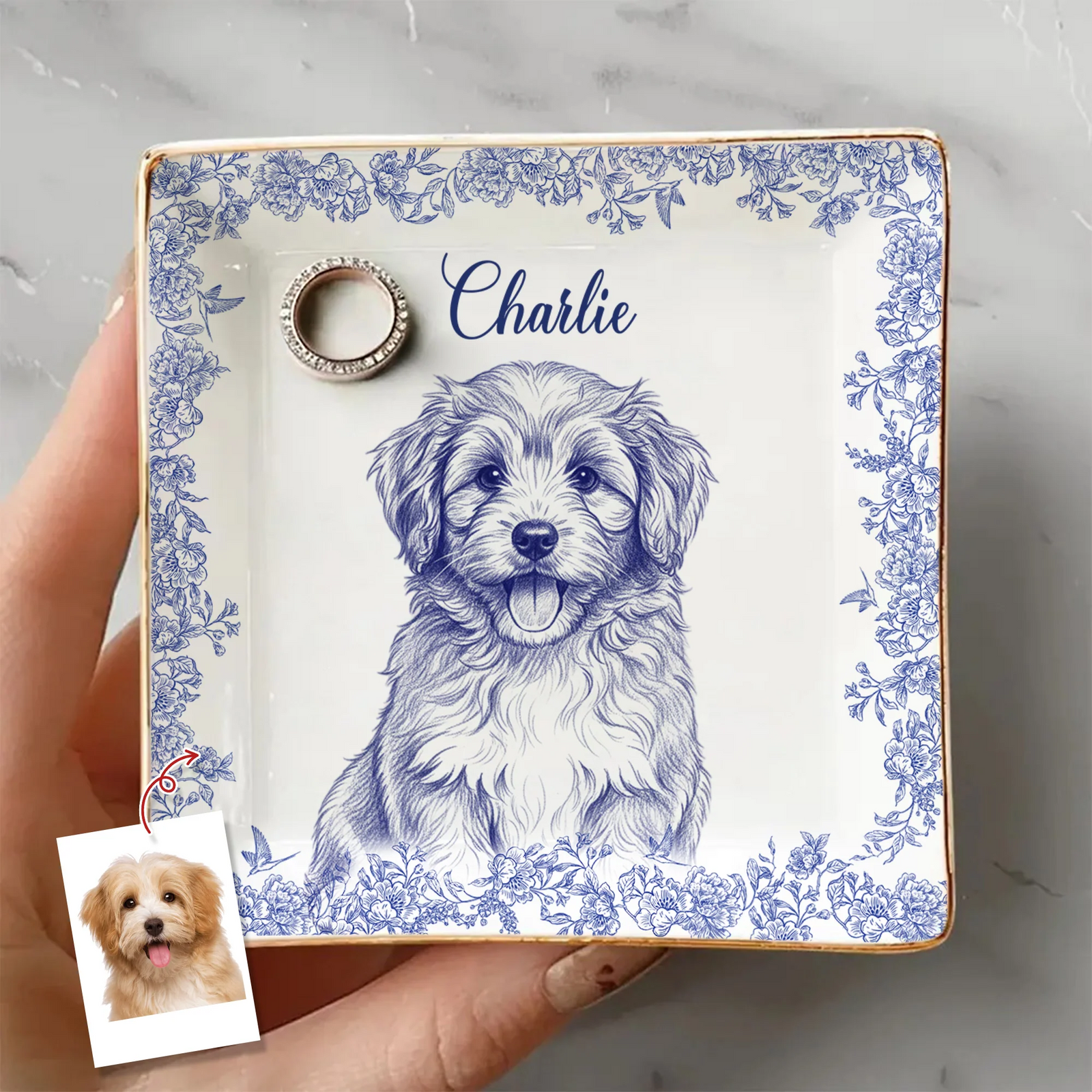 Custom Photo Dog Cat Toile De Jouy Style Jewelry Dish t_ixu_ng_11_237ac58e-c07a-434a-8b31-8041570e9143.png