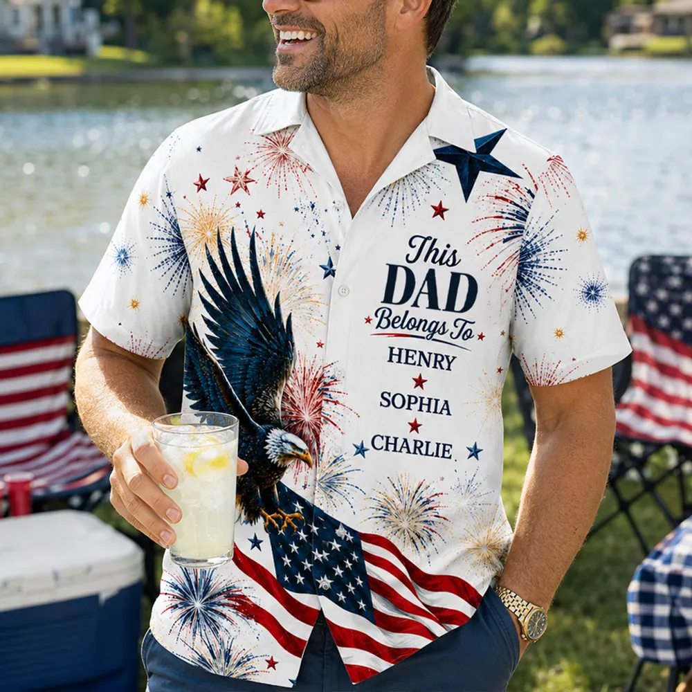 250 Years Of Freedom - Personalized Hawaiian Shirt - 4th July Gift For Men, Grandpas, Dads, Husband