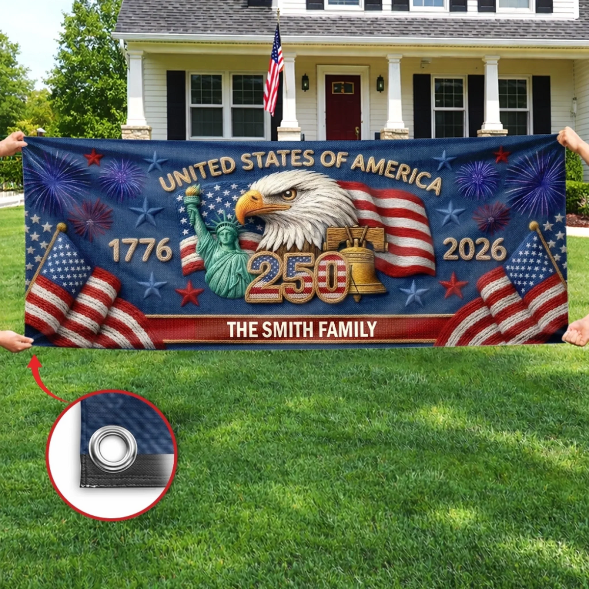 Custom Polyester Outdoor Banner - Personalized America 250th Anniversary Gifts For Mom, Dad, Brother, Sister, Kids - Together We Shine Bright t_ixu_ng_13_fd5df1ef-aba3-43ba-928a-fd7a7fb5371a.png