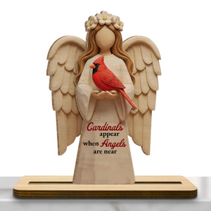 Cardinals Appear When Angels Are Near, Wood Plaque, Gift For Family and Spirituality Enthusiasts