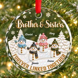 Forever Our Bond - Personalized Glass Ornament