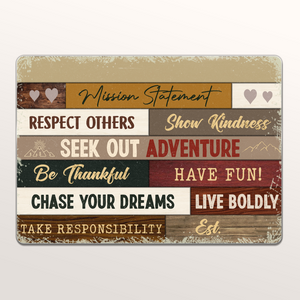 Respect Others And Show Kindness Family Sign, Personalized Metal Sign, Gift For Family