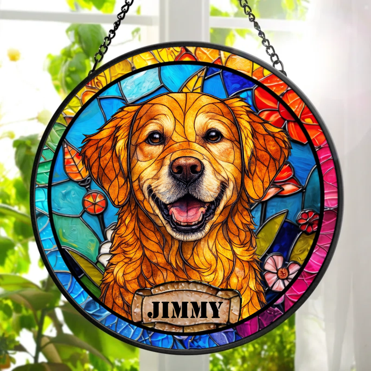 Stained Glass Style Pet Portrait - Personalized Stained Window Hanging Suncatcher t_ixu_ng_1_e12fceea-666d-4070-ba25-860e0cd269d8.png