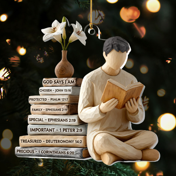 God Says I Am | Personalized 1-Layer Acrylic Ornament