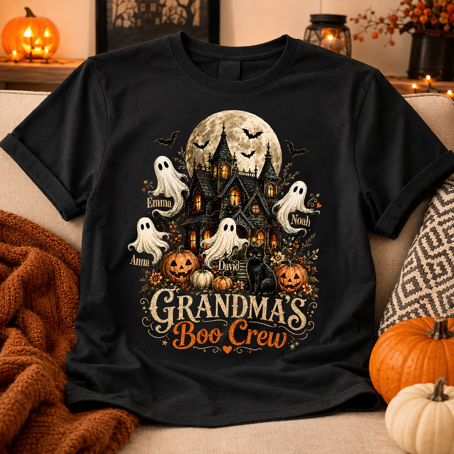Grandma's Boo Crew Halloween Haunted House - Personalized Shirt - Gift for Grandma t_ixu_ng_2_539848d4-7931-4303-bf6e-cd96dea7a034.png