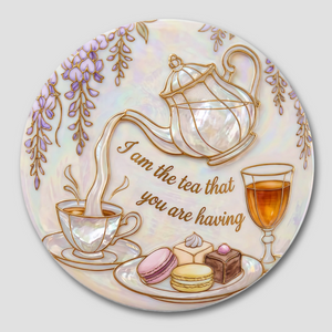 I Am The Tea, Personalized Custom Ceramic Coaster, Gift For Tea Lovers