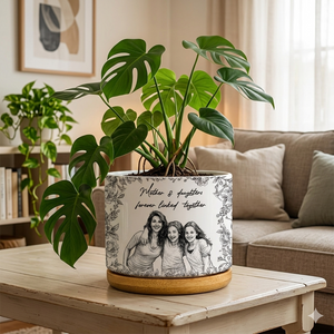 Custom Photo Pencil Sketch A True Friendship Is A Journey Without An End - Personalized Ceramic Plant Pot t_ixu_ng_43_e871ce72-32ea-4eac-aae6-fc35c7b2d6e2.png