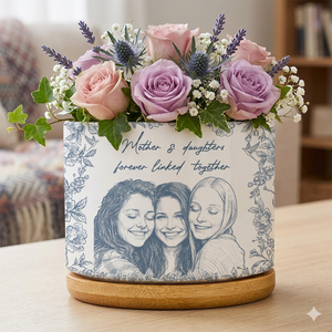 Custom Photo Pencil Sketch A True Friendship Is A Journey Without An End - Personalized Ceramic Plant Pot t_ixu_ng_529cdbce-9448-417f-83f5-18c71d39c065.png