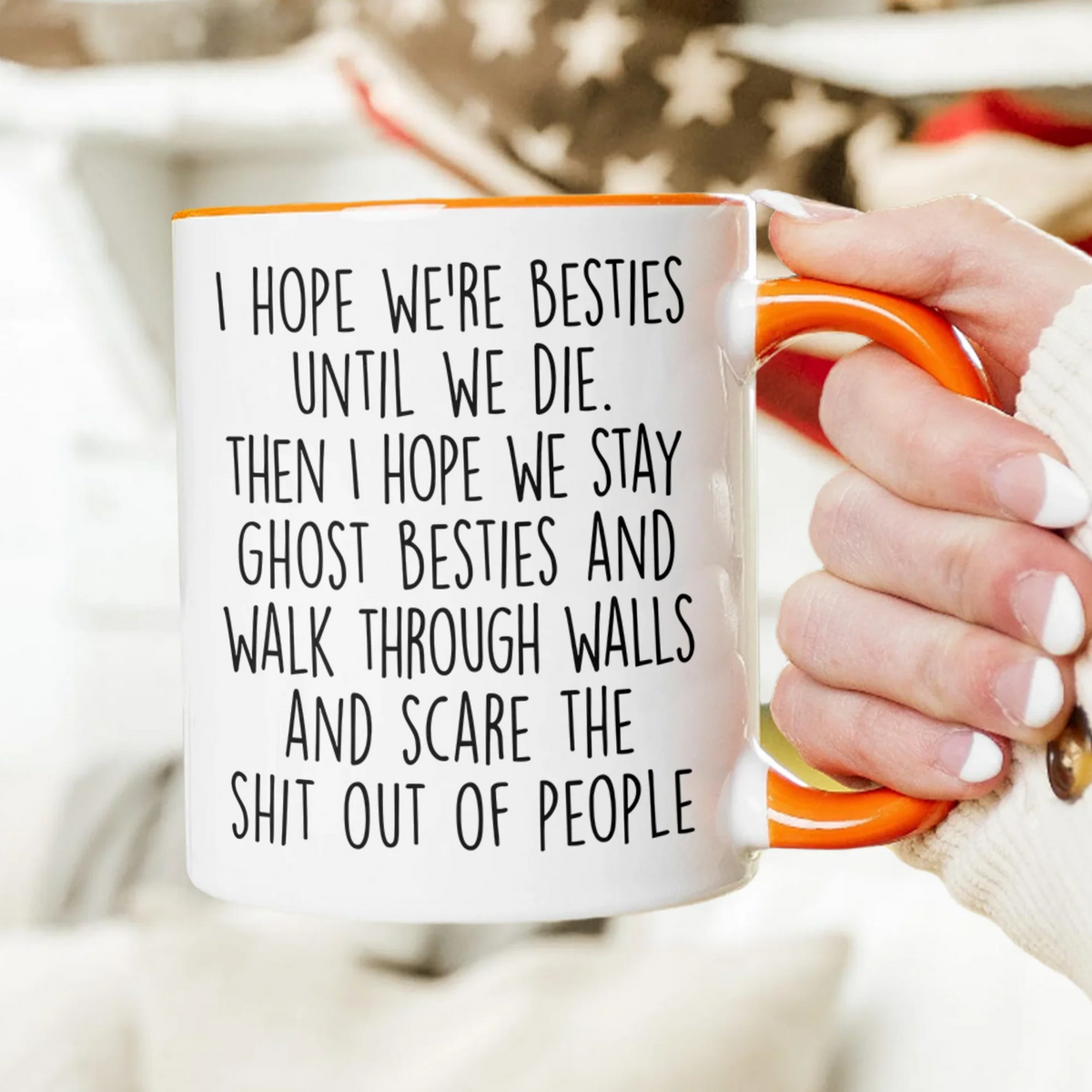 I Hope We're Friends Until We Die - Personalized Mug - Halloween Gift for Best Friends