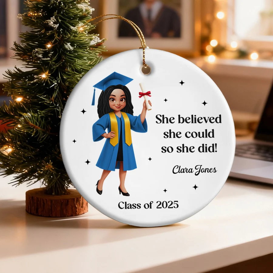 And So The Adventure Begins Class Of 2026 2027 Senior - Personalized Ceramic Ornament