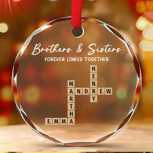 Family Roots Keep Us Together - Personalized Glass Ornament