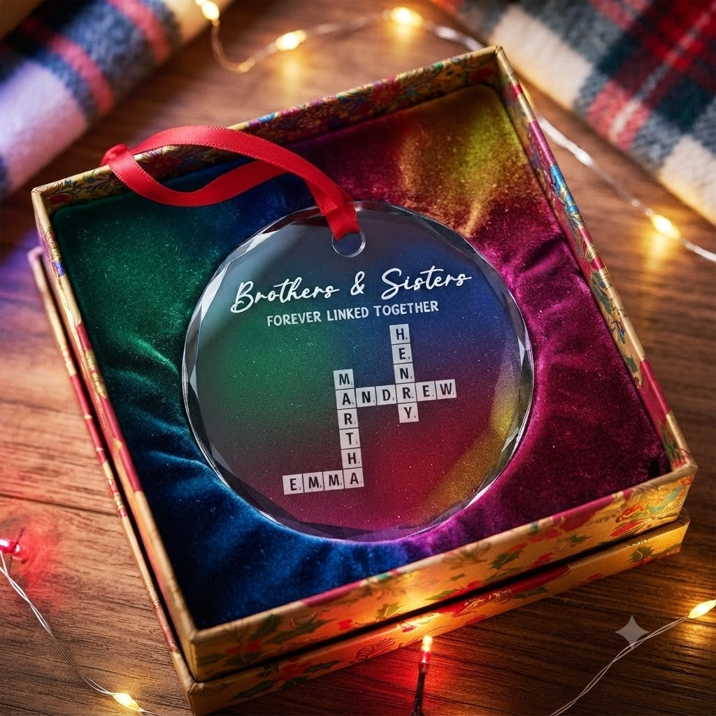 Family Roots Keep Us Together - Personalized Glass Ornament