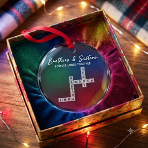 Family Roots Keep Us Together - Personalized Glass Ornament