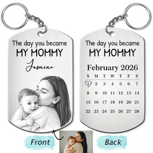 Custom Photo Pencil Sketch Calendar The Day You Became My Mom - Personalized Keychain t_ixu_ng_8_2178edc3-311a-401b-b1f4-d9469b17e339.png
