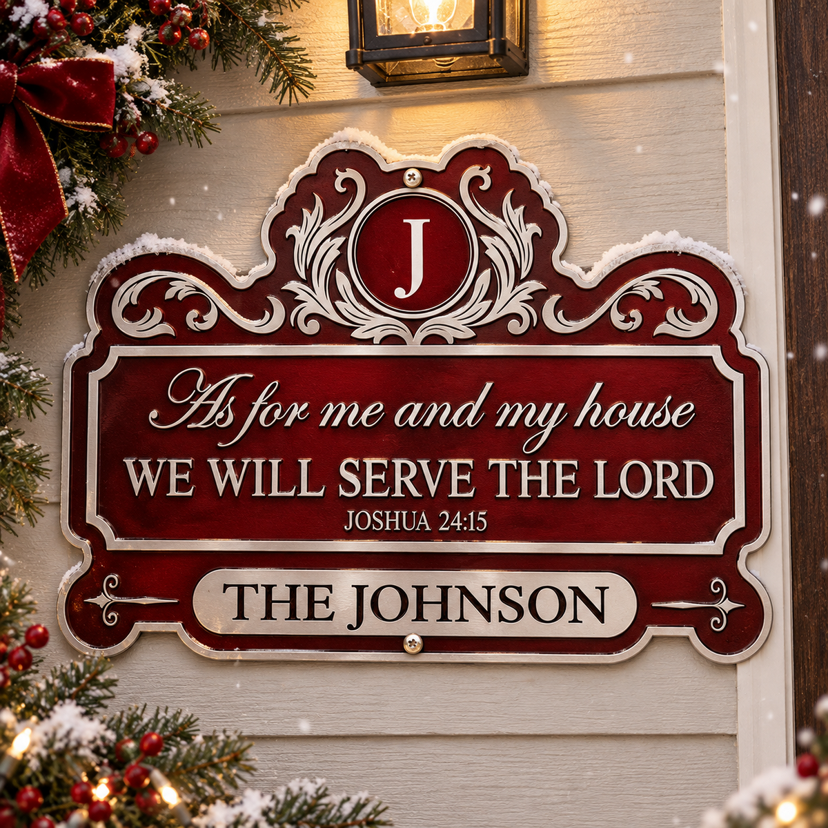 We'll Serve The Lord - Personalized Metal Sign