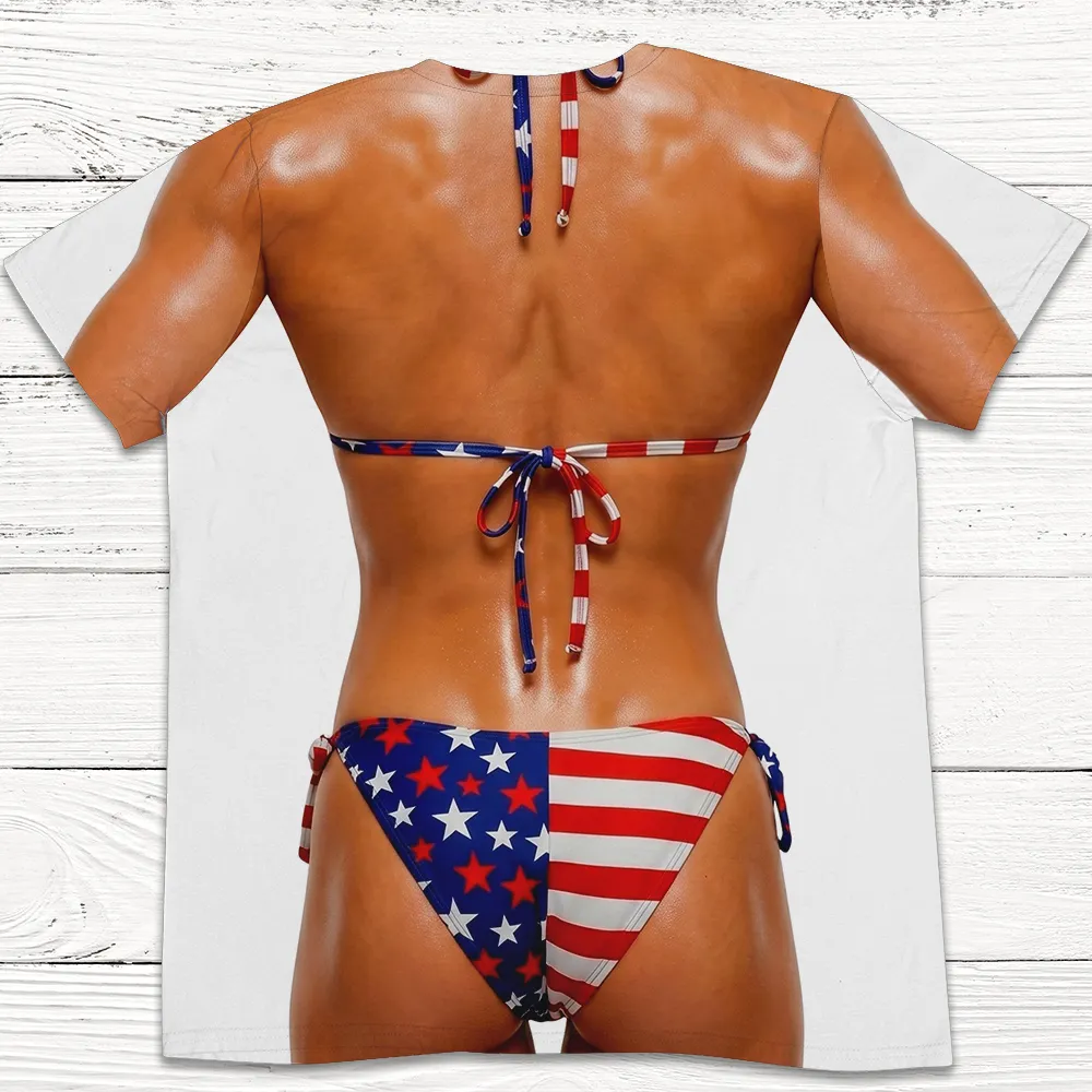 Independence Day Couple - Personalized Custom All-over-print T-shirt