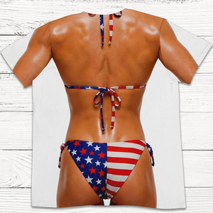 Independence Day Couple - Personalized Custom All-over-print T-shirt