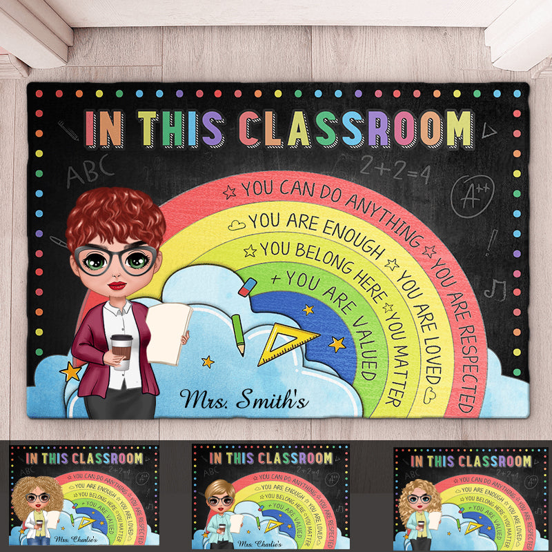 You Can Do Anything - Teacher Personalized Custom Home Decor Decorative Mat - House Warming Gift For Teacher, Back To School