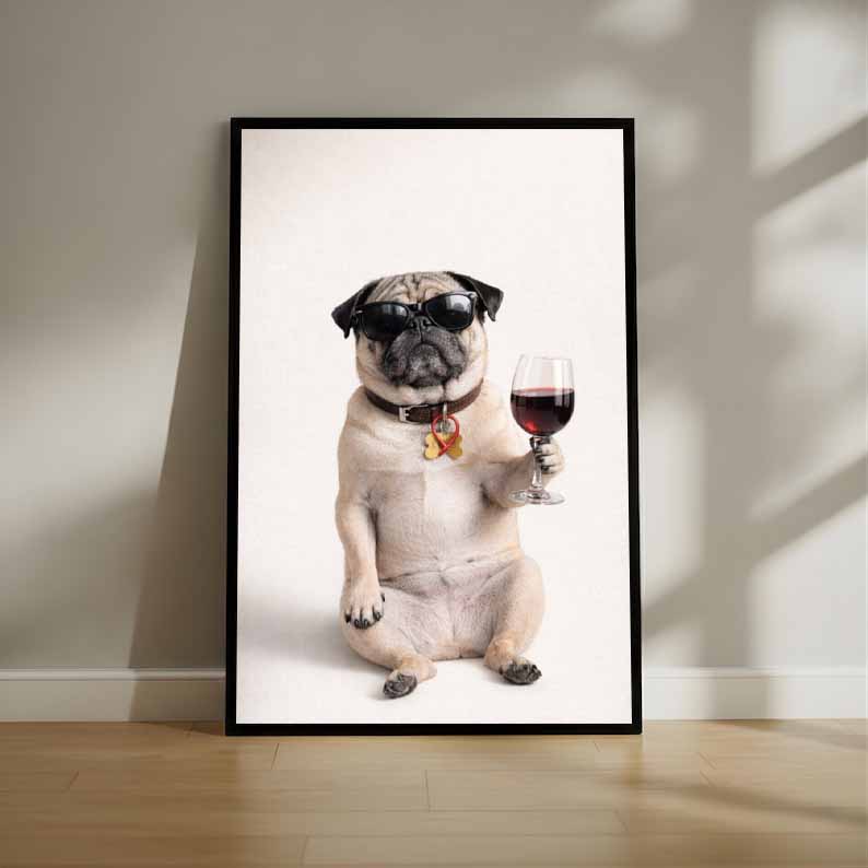 The Good Life - Personalized Poster Custom Pet Photo Canvas & Poster Print Funny Pet Portrait, Gift for Pet Lovers