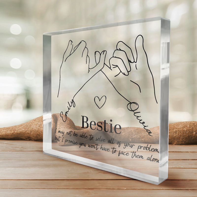 Pinky Promise - Bestie Personalized Custom Square Shaped Acrylic Plaque - Gift For Best Friends, BFF, Sisters thumb2_5000x_56485c5a-b22f-4b41-9ccb-1ef747cc1d99.jpg