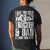 Trucker Two Titles Trucker And Dad Truck Driver Father Fathers Day Men's T-Shirt Design On Back
