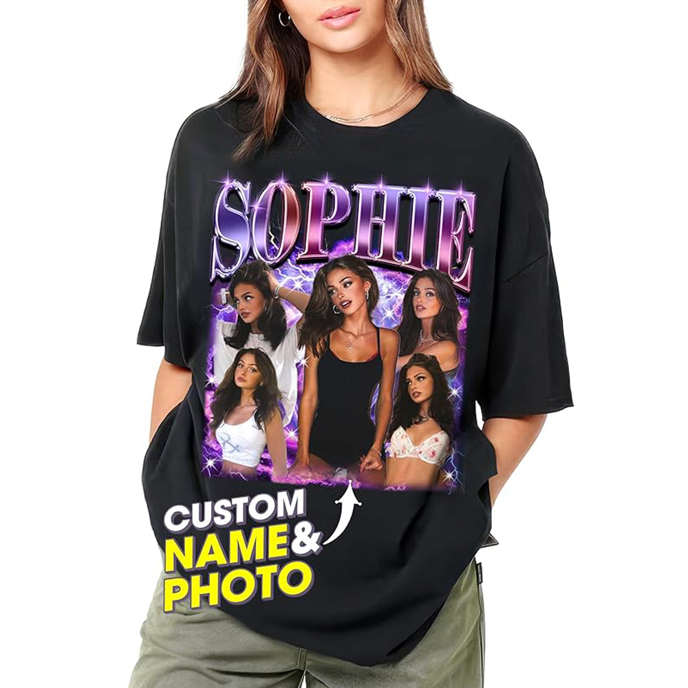 Custom Bootleg Rap Tee Shirt for Boyfriend Girlfriend Face Tshirt Custom Vintage Graphic Shirt Gift Idea Birthday Christmas Valentine Gift