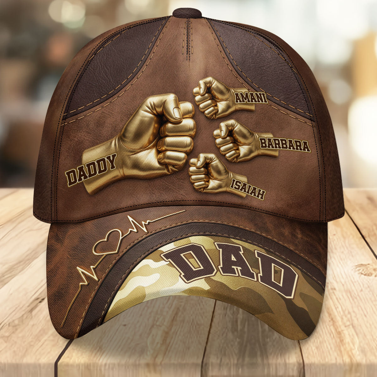Grandpa Kids Holding Hands Personalized Dad Cap with Kids Names, Custom Dad Hats for Men, Personalized Fathers Day Hat Gifts for Grandpa, Daddy