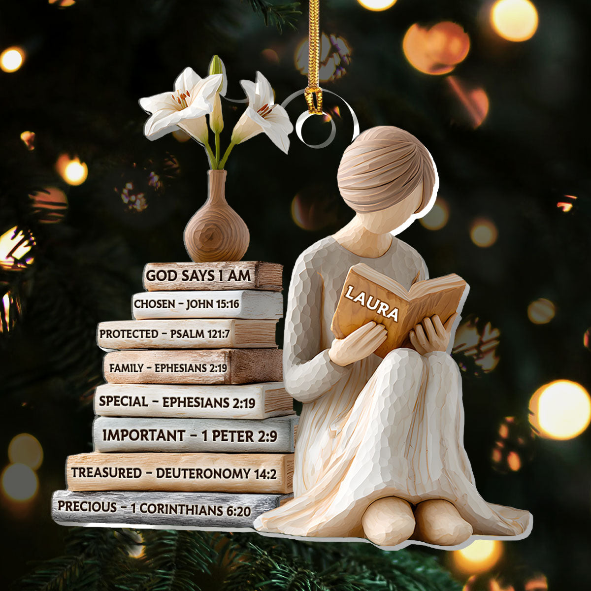 God Says I Am | Personalized 1-Layer Acrylic Ornament