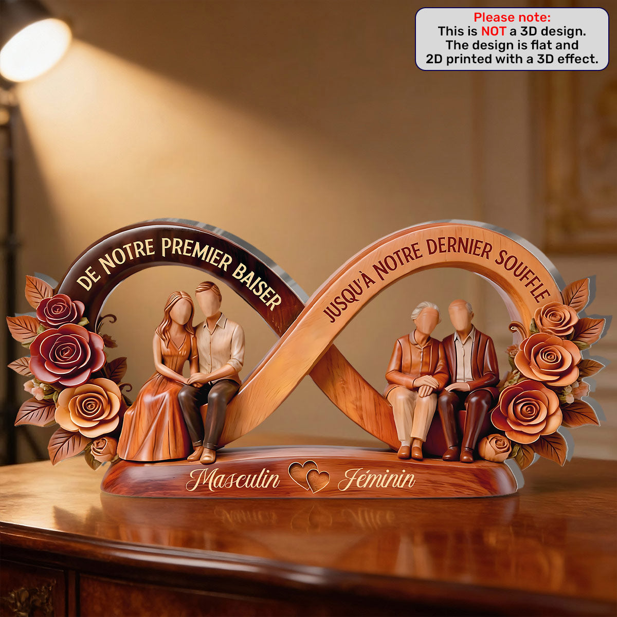 From Our First Kiss Till Our Last Breath - Personalized Custom Shaped Acrylic Plaque