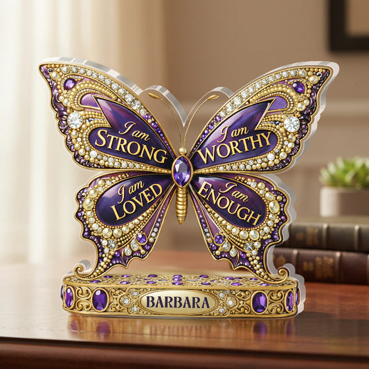I Am Strong - Christian Gifts for Girls Personalized Custom Shaped Acrylic Plaque