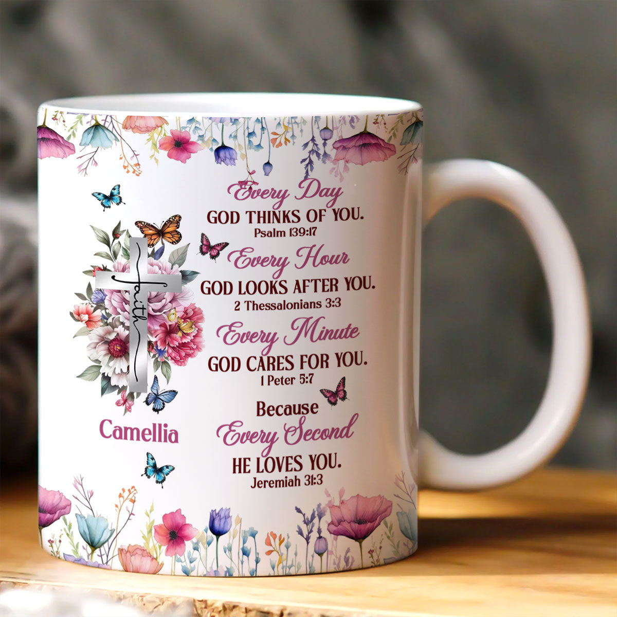 Every Day God Thinks Of You | Personalized Ceramic Coffee Mug