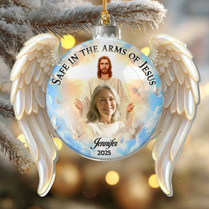 Safe In The Arms Of Jesus - Personalized 1-Layer Acrylic Ornament