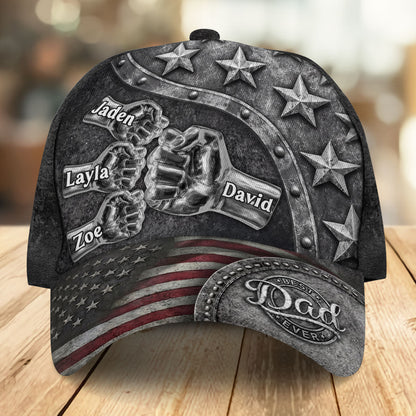 Best Dad Ever - Personalized Classic Cap Custom Gift for Dad, Custom Gift For Grandpa, Gift For Husband