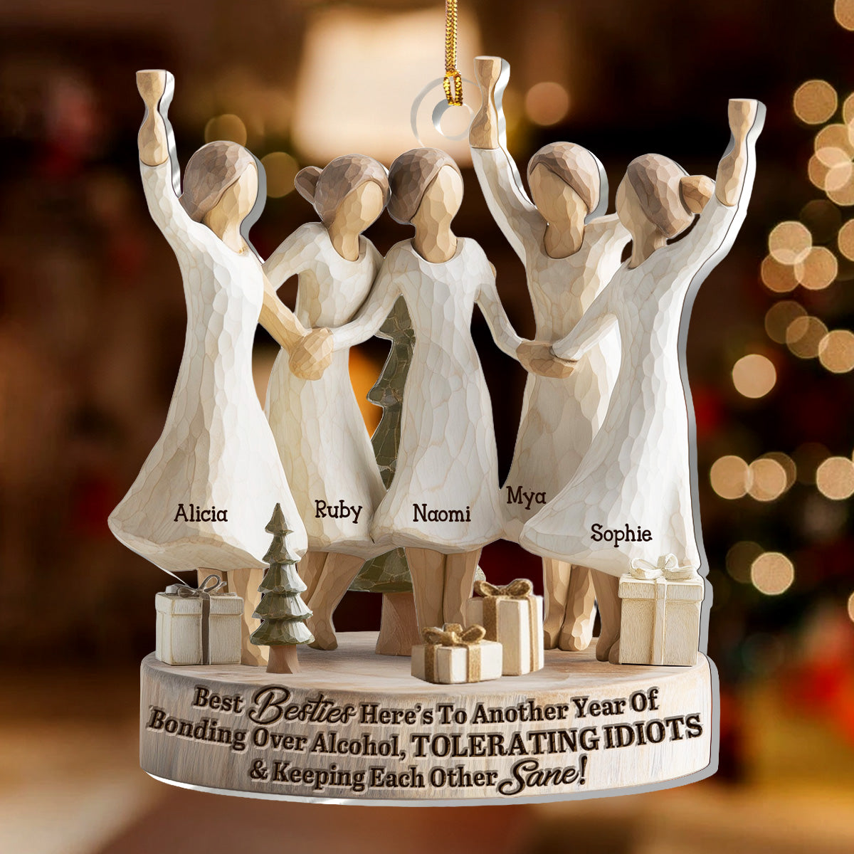 We'll Be Friends Until We're Old And Senile - Personalized 1-Layer Acrylic Ornament